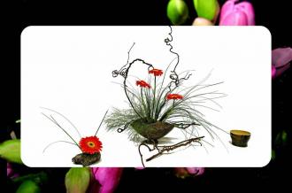 atelier floral comme un Ikébana