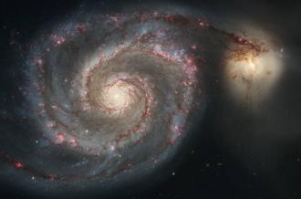 La galaxie M51 vue par le télescope spatial Hubble