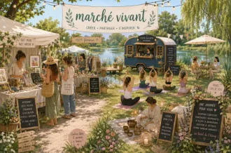Marché vivant à l'étang de la Maratte