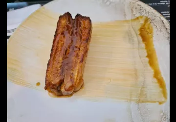 Travers de cochon laqué au miel