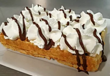 gaufre chocolat chantilly