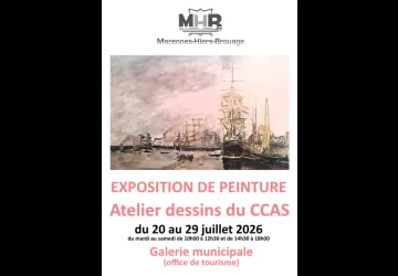 exposition de peinture Atelier et dessins du CCAS_Marennes-Hiers-Brouage